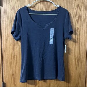 Old Navy Women's Navy Blue V-Neck Top
